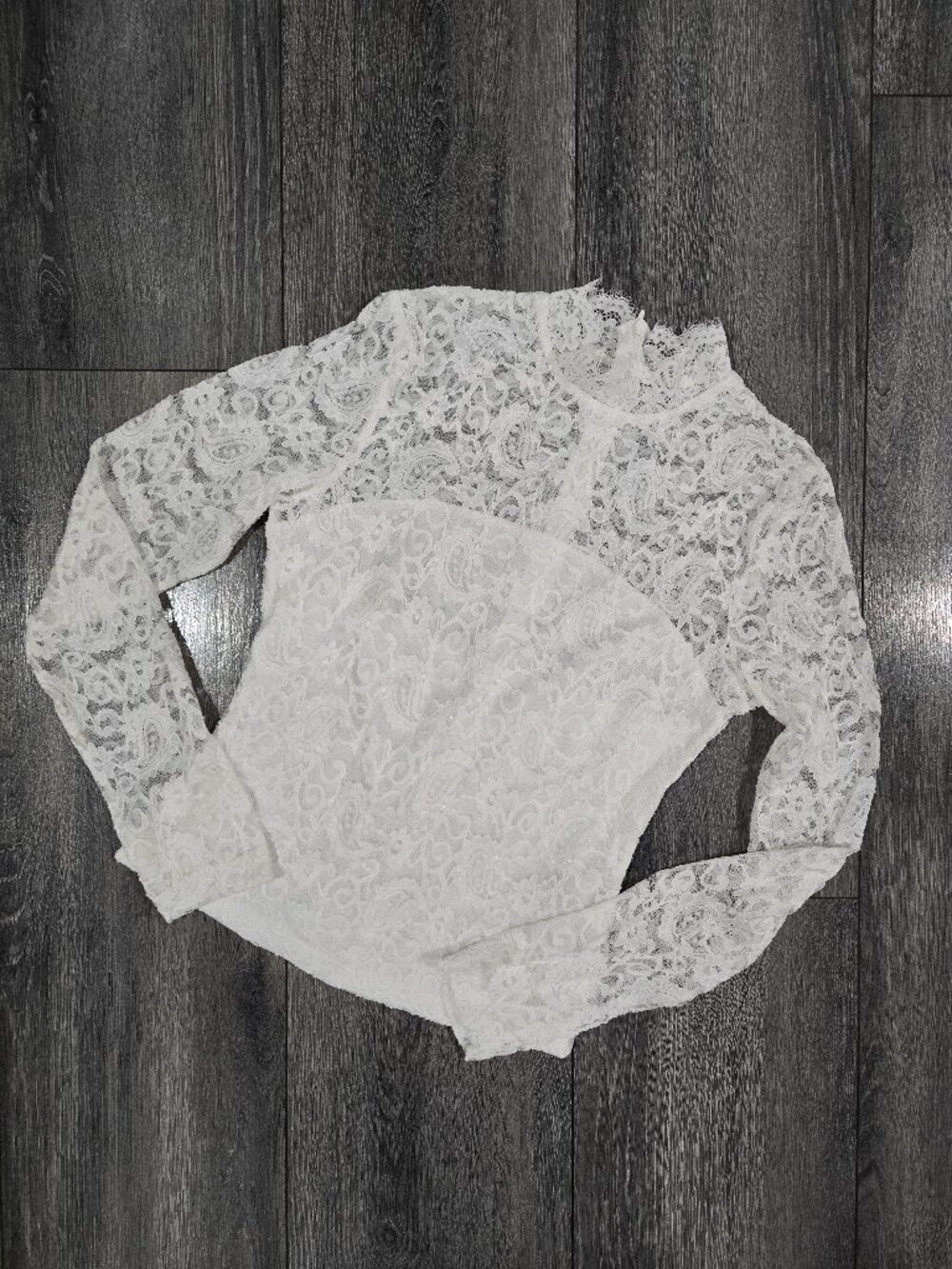 Womens SHEIN bridal white lace top sz S